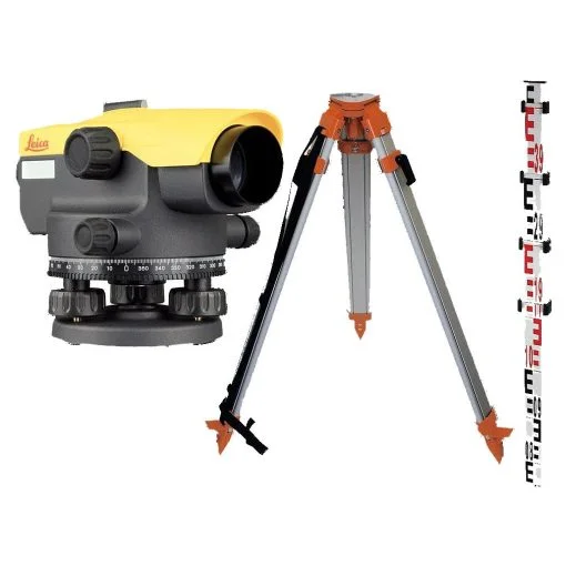 Set Leica NA 332 - nivela optica - cu trepied si stadie 5m