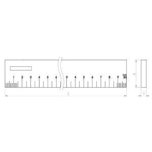 Rigla metalica gradata - 500 mm - Kinex