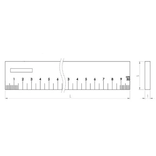 Rigla metalica gradata - 500 mm - Kinex