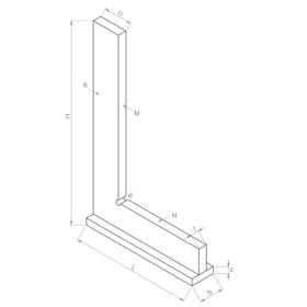 Vinclu cu talpa 150X100mm DIN 875/2 - Kinex