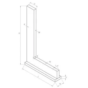 Vinclu cu talpa 150X100mm DIN 875/2 - Kinex