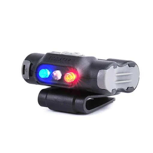 Lanterna cu clip UL12 de 17 lumeni cu 3 leduri alb, albastru rosu