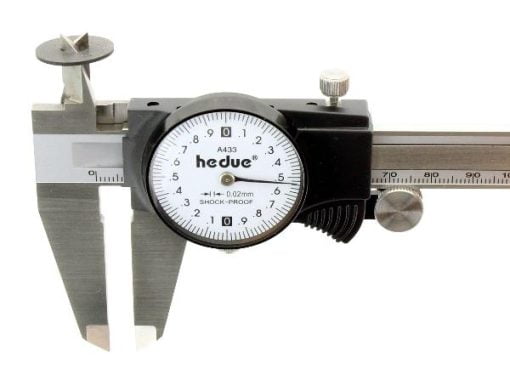 Șubler din oțel inoxidabil cu ceas comparator 200 mm/0,02 mm