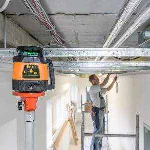 FLG 245HV+ Nivela laser VERDE rotativa orizontala si verticala - pana la 1000 m diametru, cu receptor FR 45
