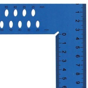 Echer ZY 800 mm cu scara mm și găuri de marcare SB (albastru)