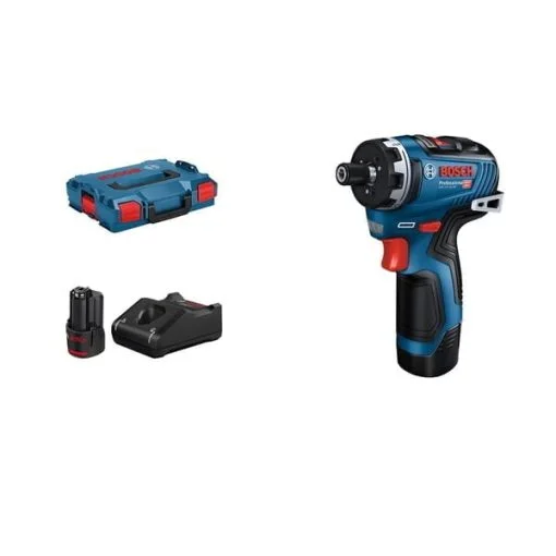 Şurubelniţă cu acumulator GSR 12V-35 HX Professional + 2× GBA 12V 3.0 Ah + GAL 12V-40 + L-BOXX 102