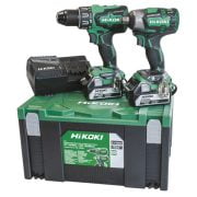 Set combo HiKOKI KC18DPLWDZ, masina de gaurit si masina de insurubat cu impact Hikoki, 18V/5.0Ah, cu valiza de transport
