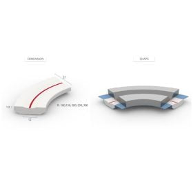 Suport ceramic cu raza CBM-8067(R300)