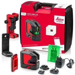 ivela Laser Verde cu linii in cruce, Lino L2G - Leica - set