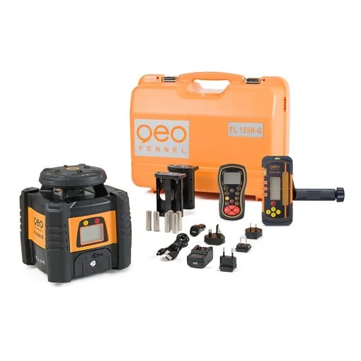 FL 155H-G nivelă laser rotativă orizontală cu afișaj, cu receptor FR 60-MM, până la 1200 m, Geo-Fennel
