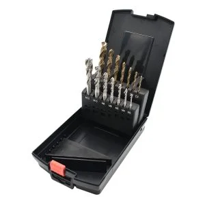 SET BURGHIE DIN 338 – HSS RECTIFICAT + TAROZI DE MASINA ELICOIDALI DIN 371-376 – HSS – 14 piese