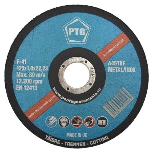 DISC ABRAZIV PENTRU TAIAT INOX 125X1X22,23-ptg