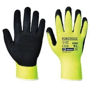 Manusi Hi-Vis Grip - Latex, marime XL