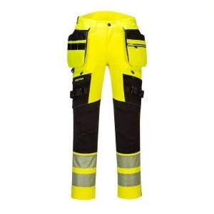 DX4 Hi -Vis Pantaloni cu buzunare detasabile, marime 38
