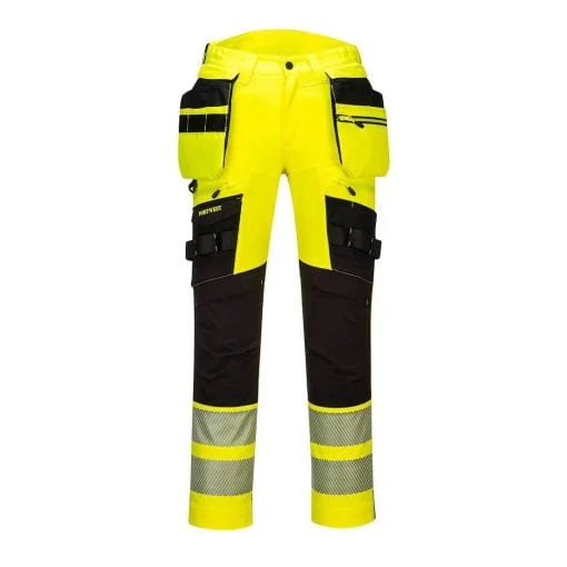 DX4 Hi -Vis Pantaloni cu buzunare detasabile, marime 40