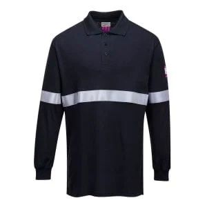 Tricou Polo cu Maneci Lungi Antistatic si Ignifug cu Benze Reflectorizante, marime 4XL