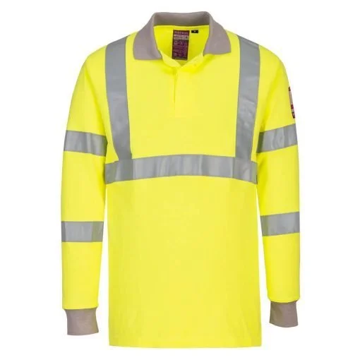 Tricou Polo  cu Maneci Lungi HI VIS Antistatic si Ignifug, marime XXL