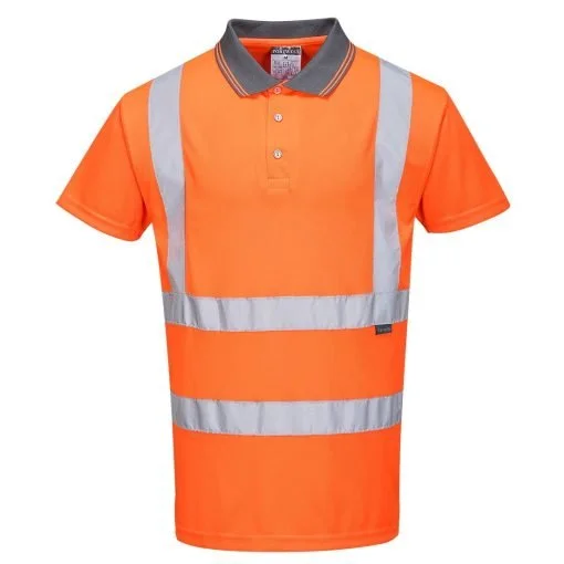Tricou Polo cu Maneci Scurte Hi-Vis RIS, marime XXXL