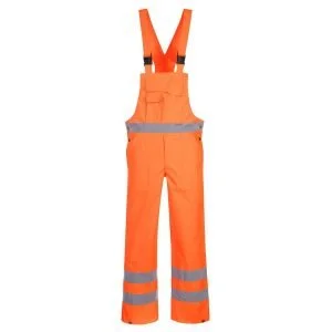 Pantaloni cu pieptar Hi-Vis- necaptusiti, marime L