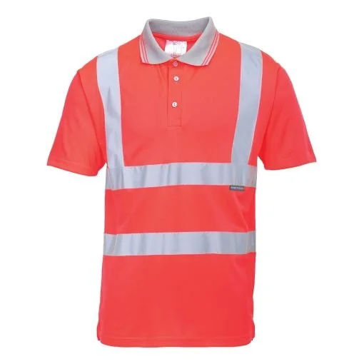 Tricou Polo Hi-Vis cu Maneci Scurte, marime XL