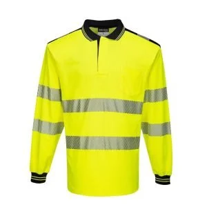 PW3 Hi-Vis Tricou Polo L/S, marime S