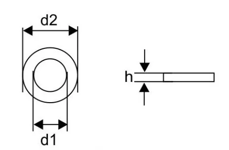 TECHNICAL DRAWING SAIBA PLATA DIN 125 ZN