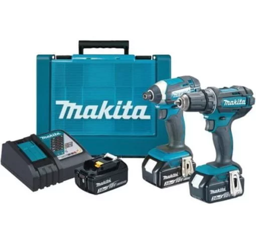Set Masina de gaurit si insurubat DDF482 LXT 18V + Masina de insurubat cu impact LXT 18V + incarcator + 3 acumulatori