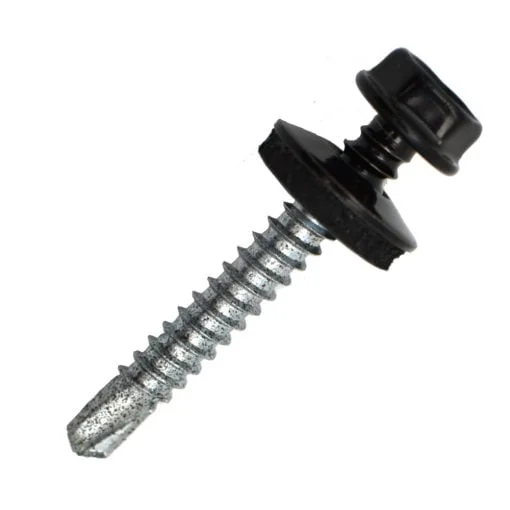 SURUB AUTOFORANT DIN 7504K FILET METAL(GT3) RAL 9005 + SAIBA EPDM