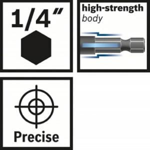 Set 8 burghie metal, HSS Impact Control, 2.5-8.5 mm, tija hexagonala