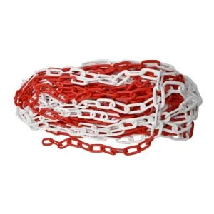 LANT PLASTIC ALB ROSU, 8 MM, LUNGIME 25 M
