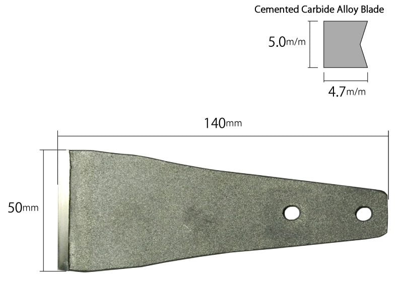 LAMA RAZUITOR CARBURA TUNGSTEN (CU 2 TAISURI) MO-202 (50MMX140MM)