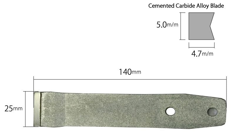 LAMA RAZUITOR CARBURA TUNGSTEN (CU 2 TAISURI) MO-201 (25MMX140MM)