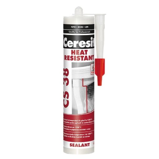 SILICON HEAT 1200°C CERESIT CS38 280ML NEGRU